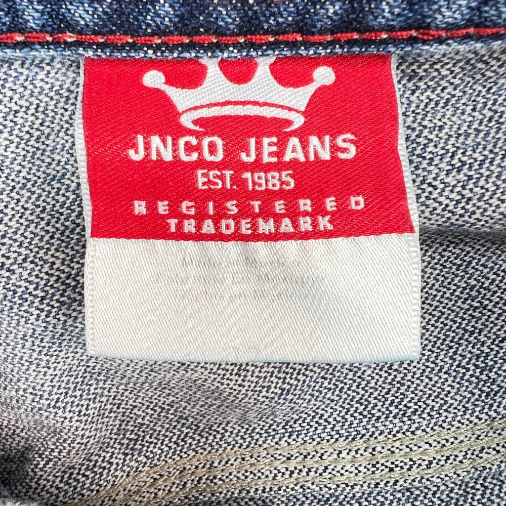 VTG 90s JNCO Jean Carpenter Shorts Mens 32 Crown Blue Skater Wide Leg Baggy Y2K - Picture 14 of 15